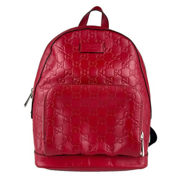 GUCCI Authentic Red Leather Backpack main image 7